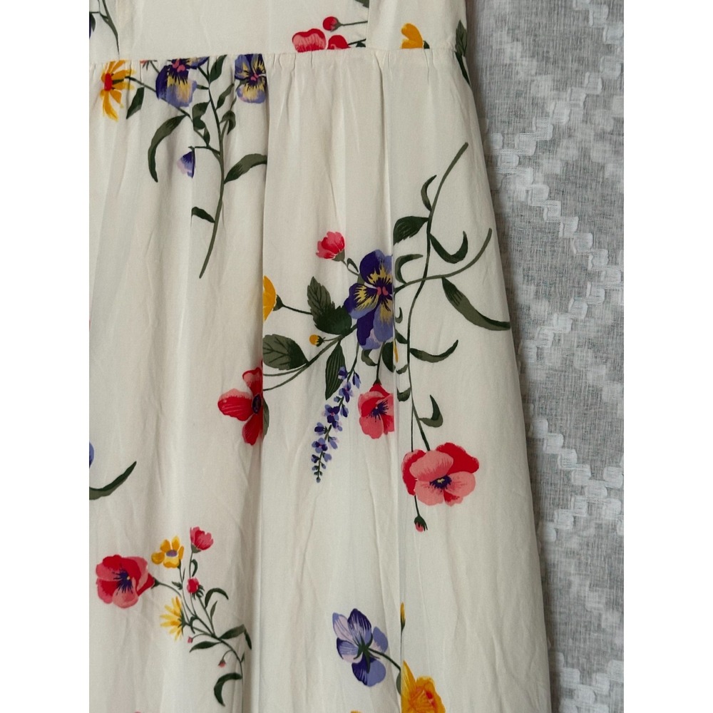 Old Navy Floral Smocked Midi Dress Small Cottagecore Sundress Picnic Garden - Picture 4 of 6